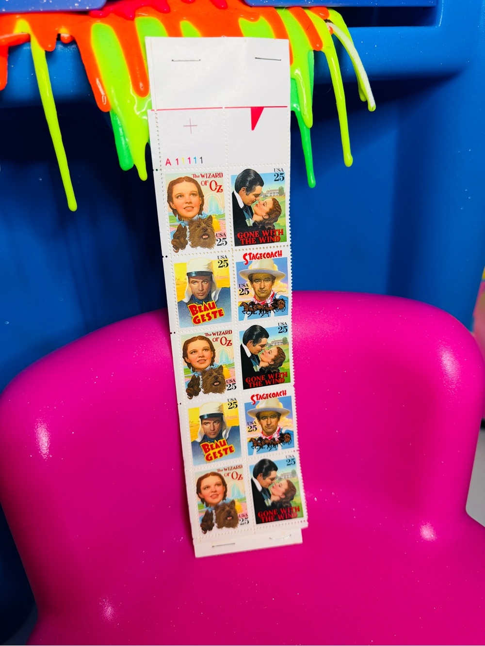 90s gone with the wind, wizard of Oz, beau geste stamps